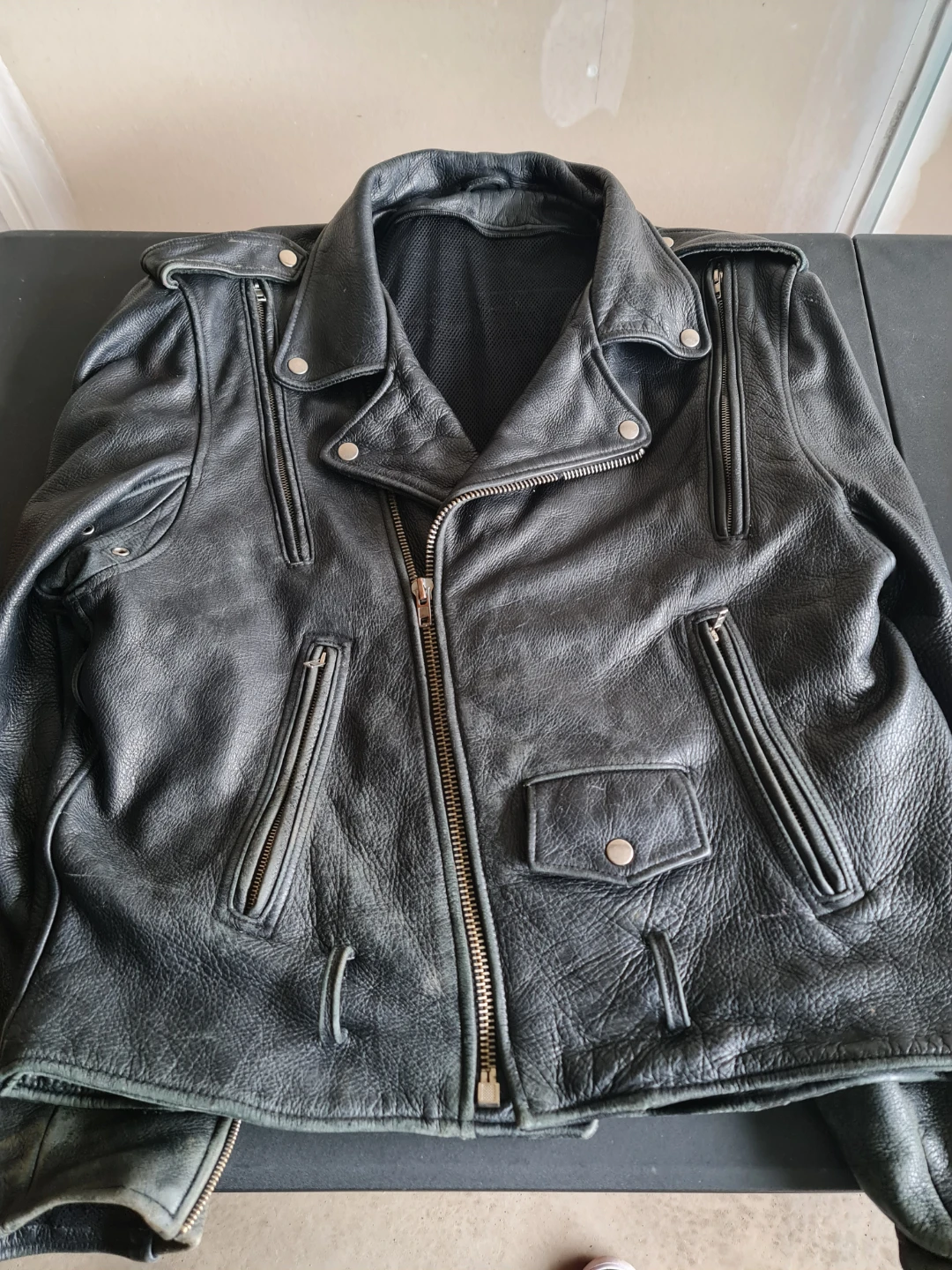 Black Leather Motorcycle Jacket