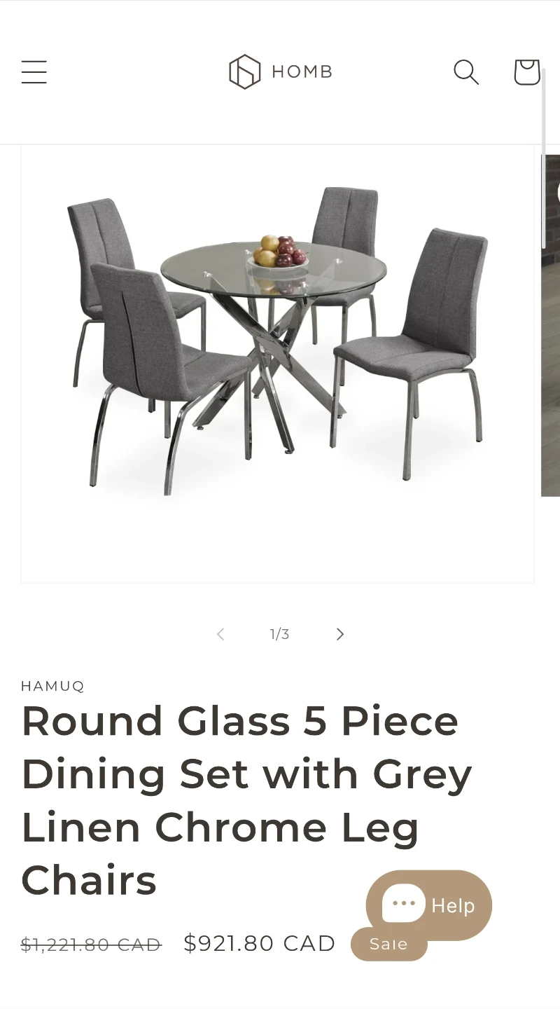 Round dining table & 2 chairs - photo 2
