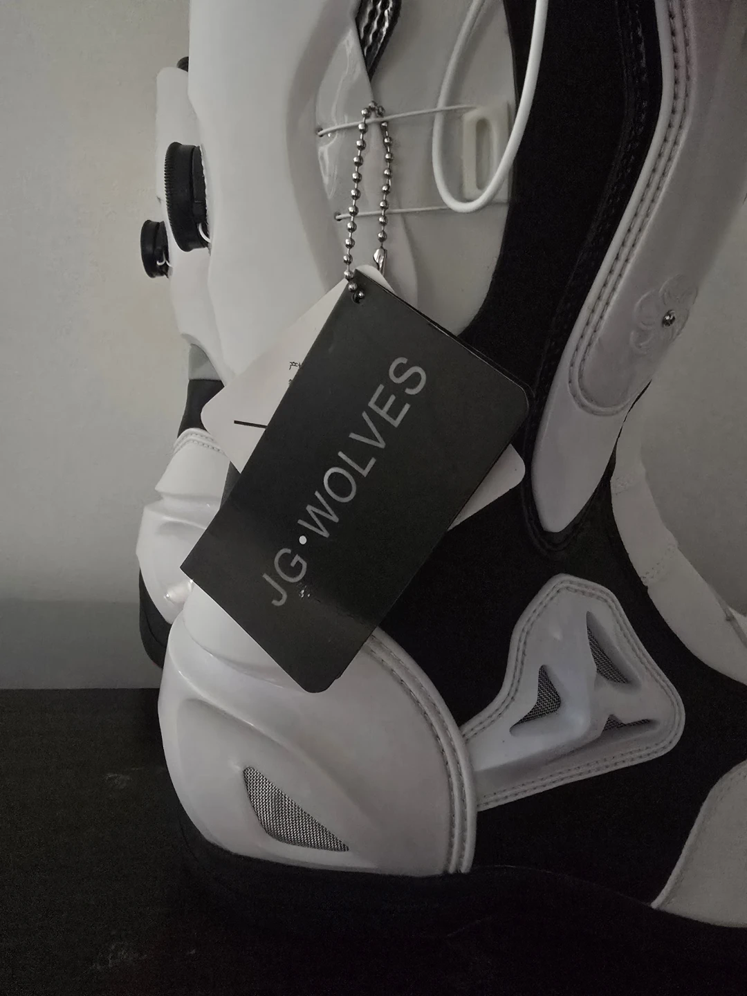 JG-WOLVES Motorcycle Boots - White/Black - photo 5