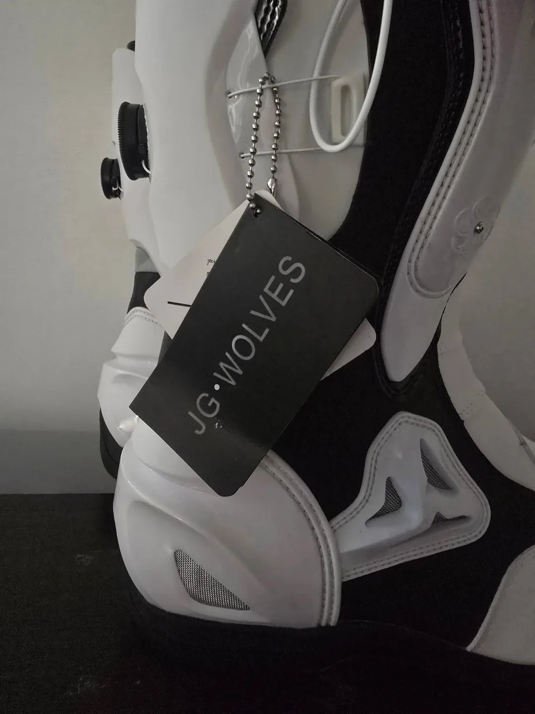 JG-WOLVES Motorcycle Boots - White/Black - photo 5