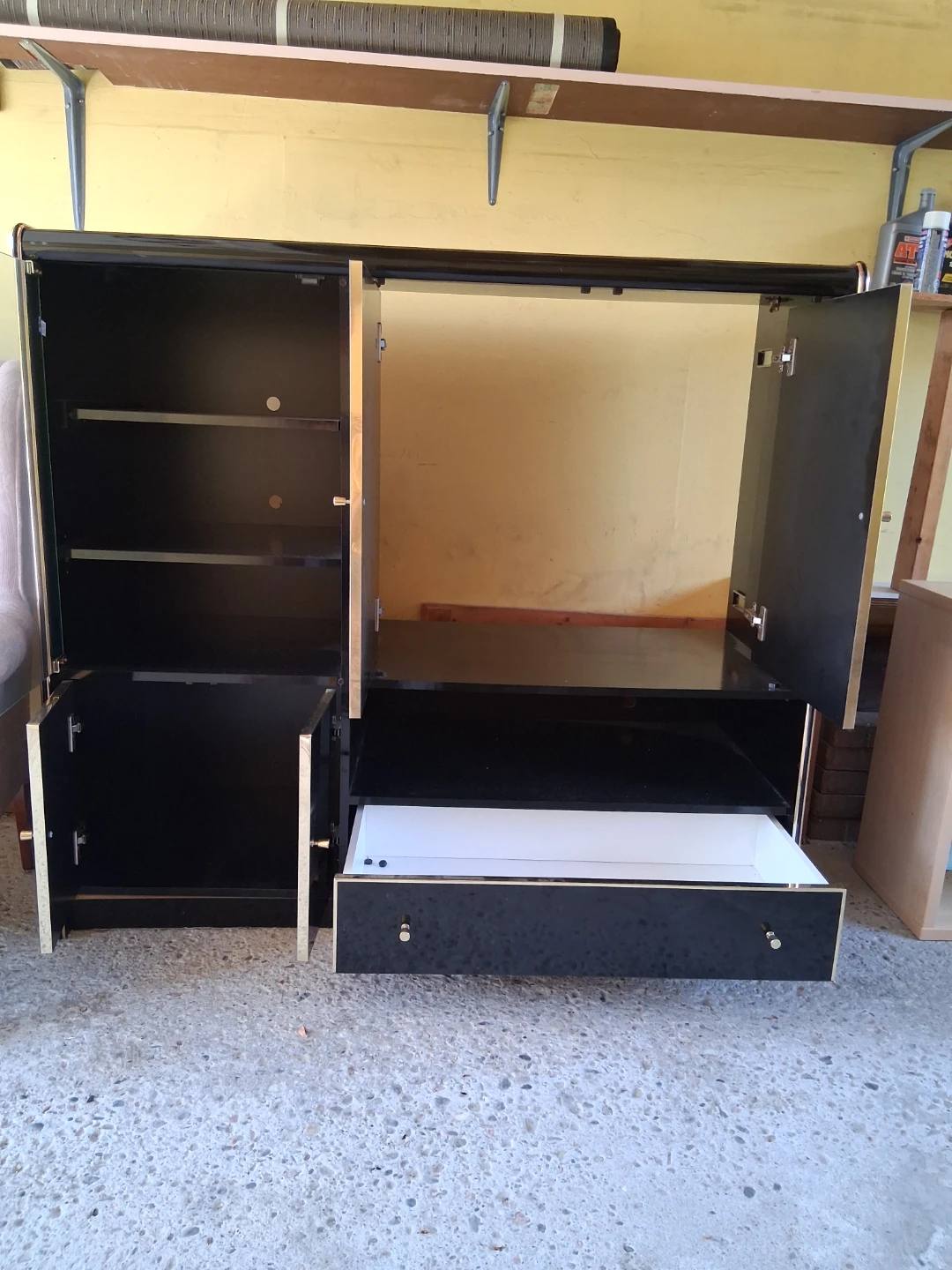 Black and Gold Entertainment Unit