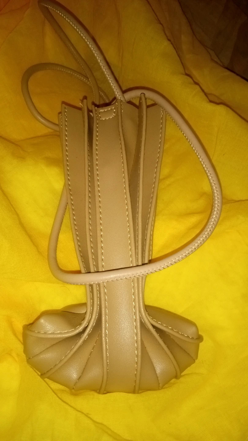 Oak + Fort Beige Pleated Drawstring Bag