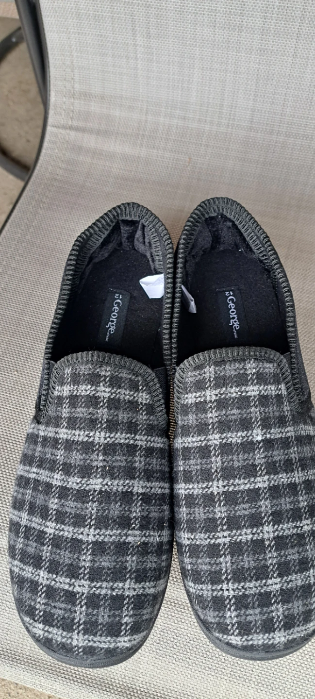 George Men's Plaid Slippers Size Medium - photo 2