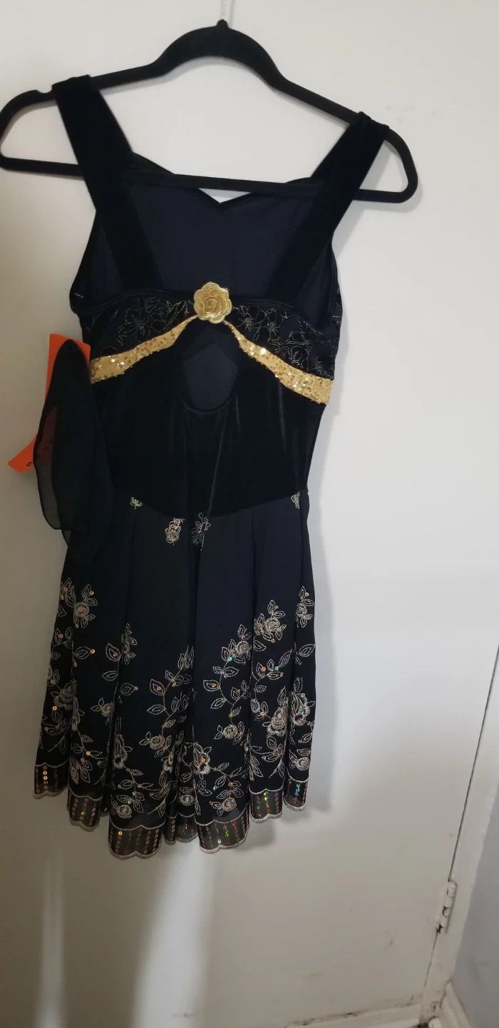 Jerry's Sequins Black Broderie Dance Dress - Adult Small