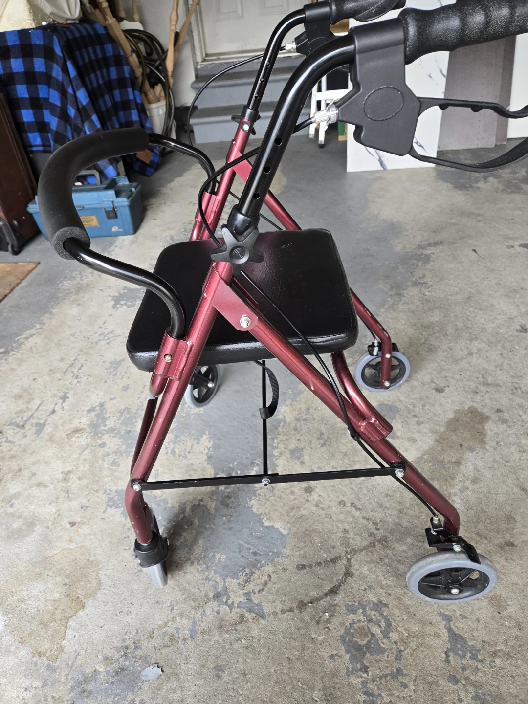 BIOS Medical Red Walker with Seat
