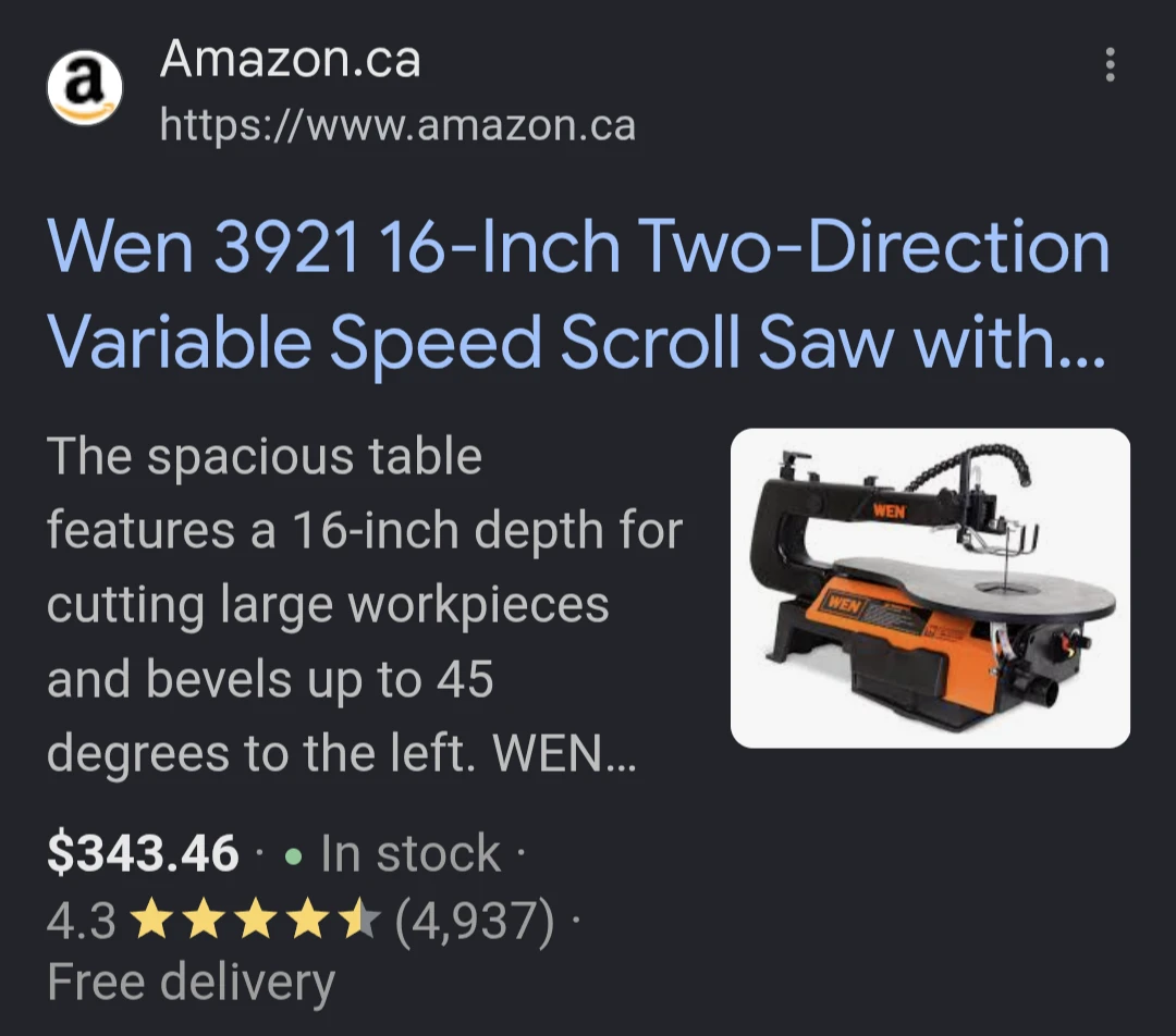 WEN 16-Inch Variable Speed Scroll Saw - photo 5