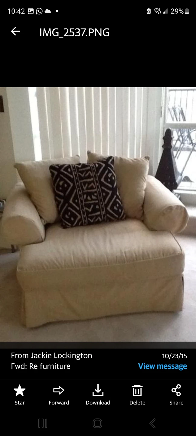 Modern cream sectional sofa with ottoman & armchair - photo 2