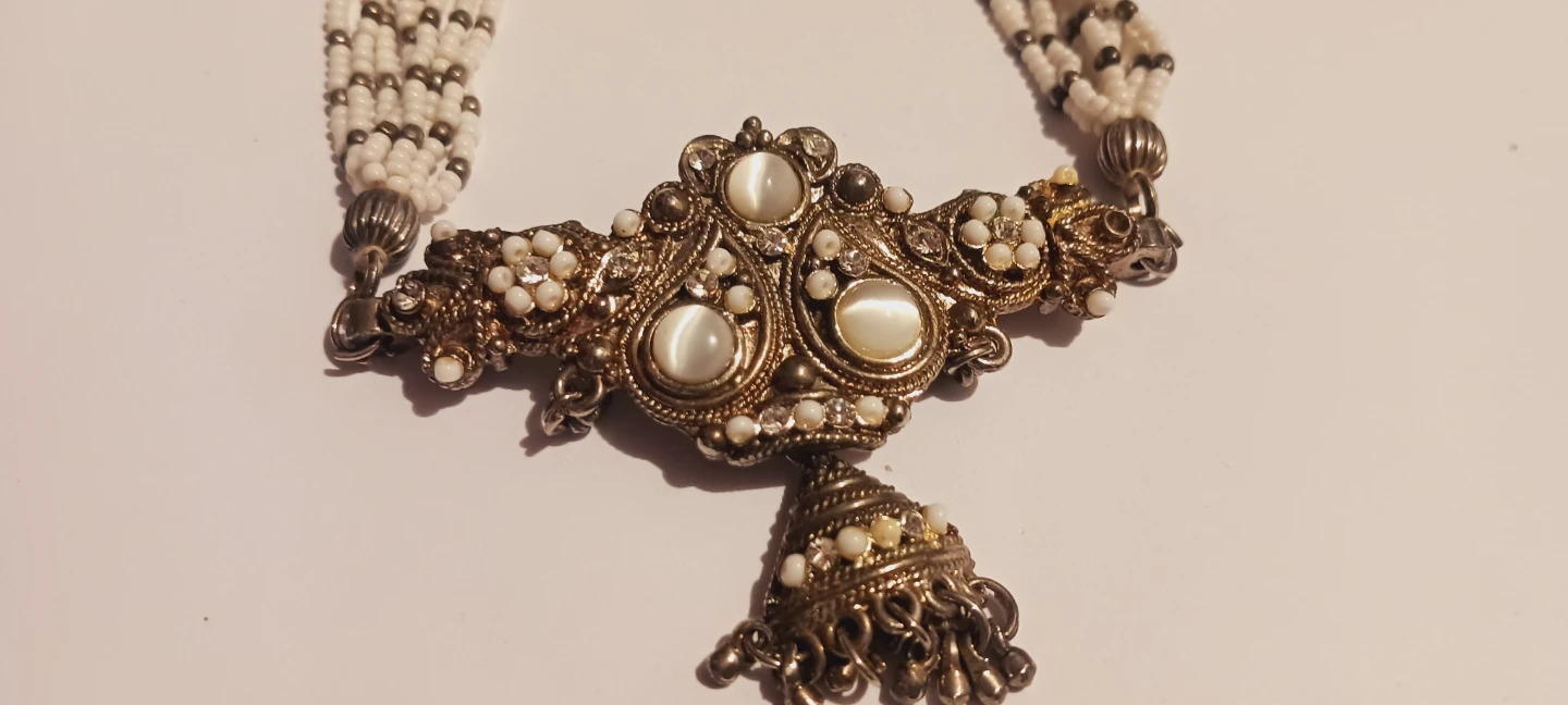 Gorgeous Statement Necklace with Mother of Pearl Inlay - photo 3