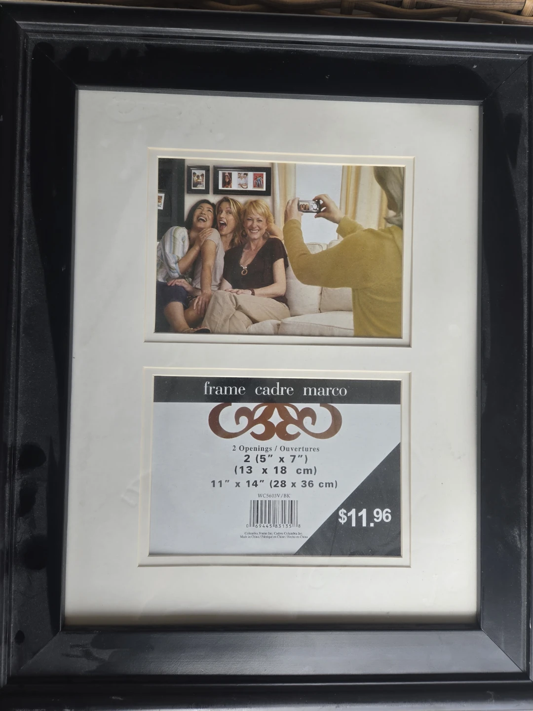 Black Photo Frame with 2 Openings - photo 2