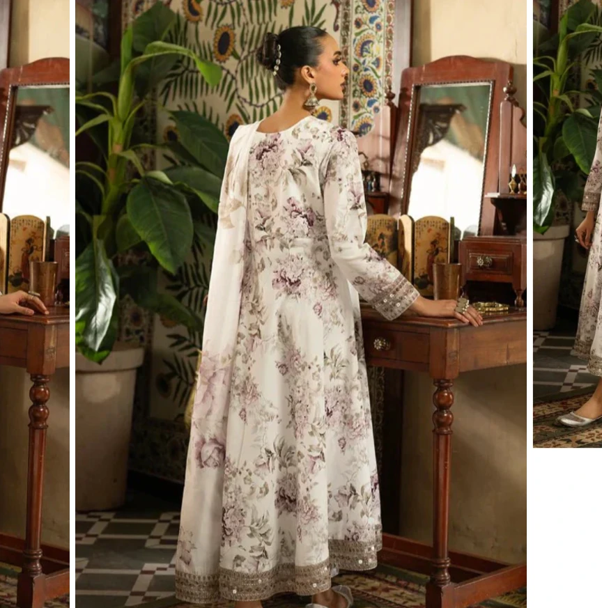 Dreamy 3PC DIGITAL Print Frock - photo 3