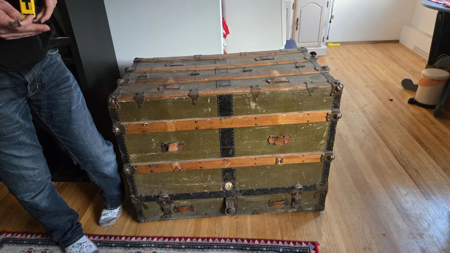 Vintage Trunk Dresser with Drawers