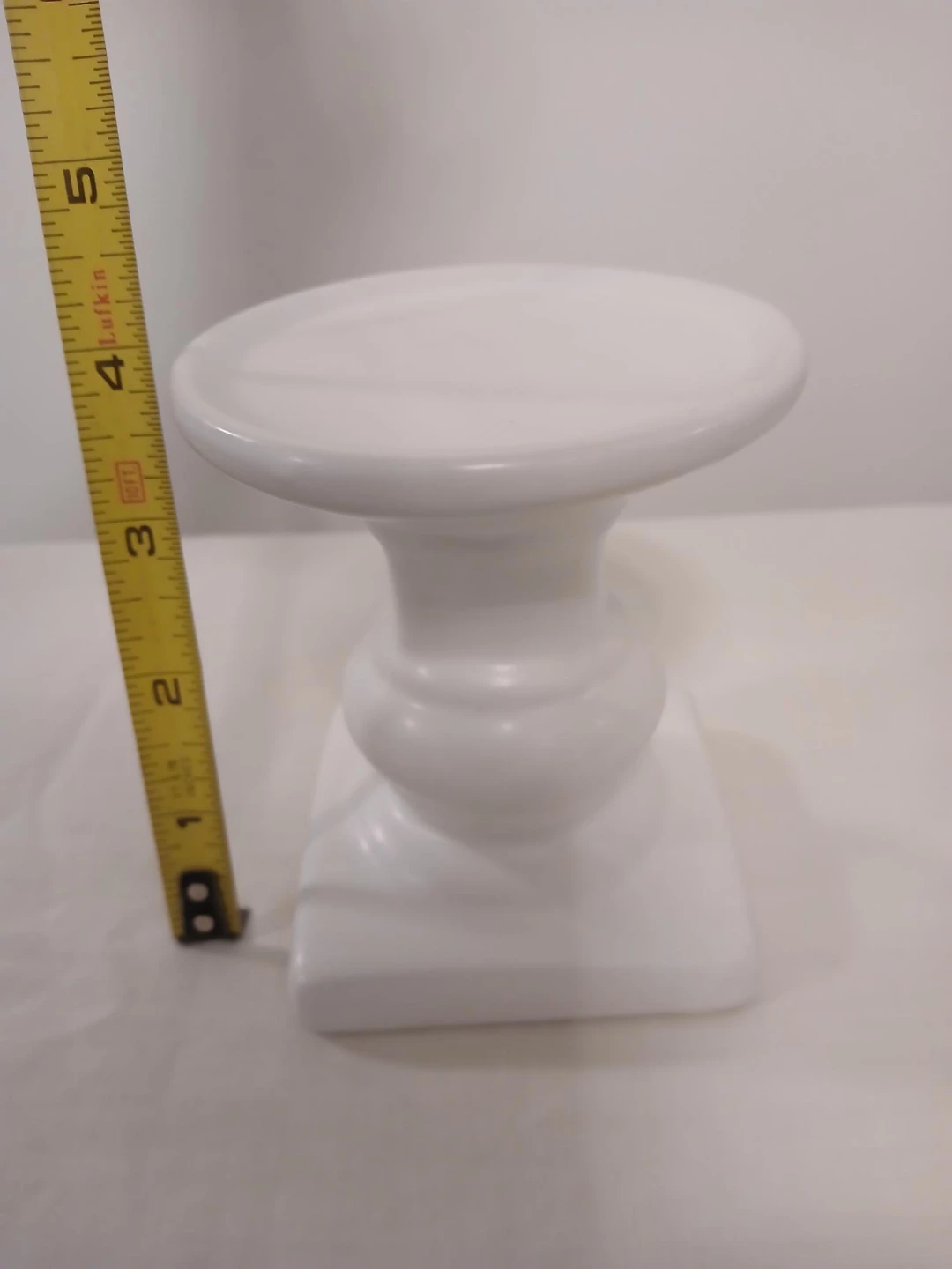 White Pedestal Candle Holder. Pick up only. - photo 2