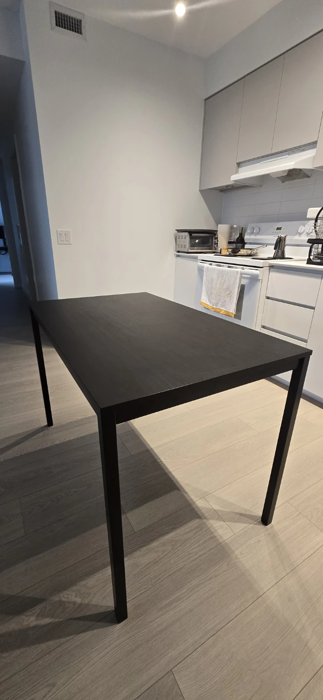 Black Dining Table with 2 Chairs - photo 2