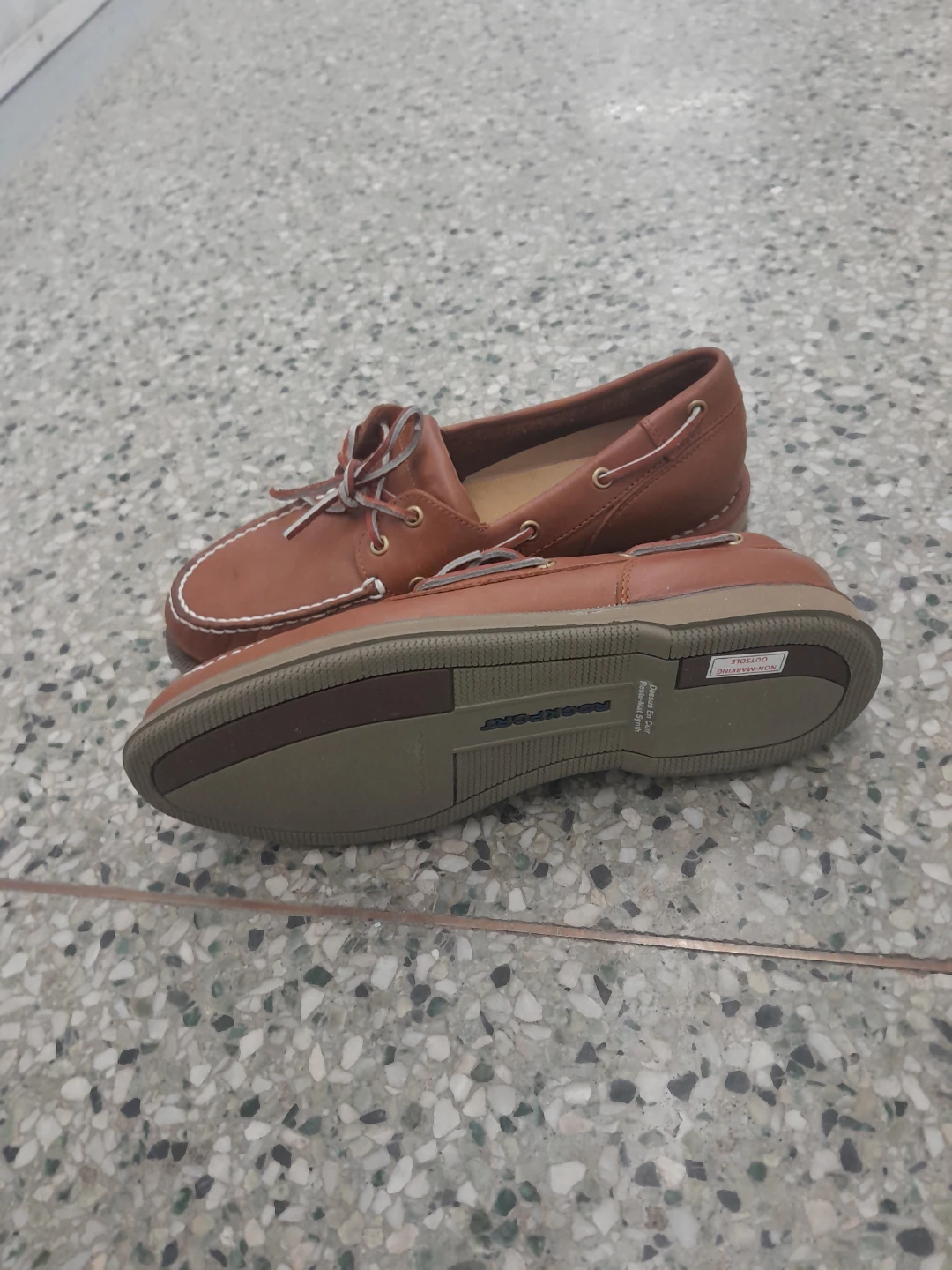 Rockport Brown Leather Boat Shoes Men's Size 10 - photo 3