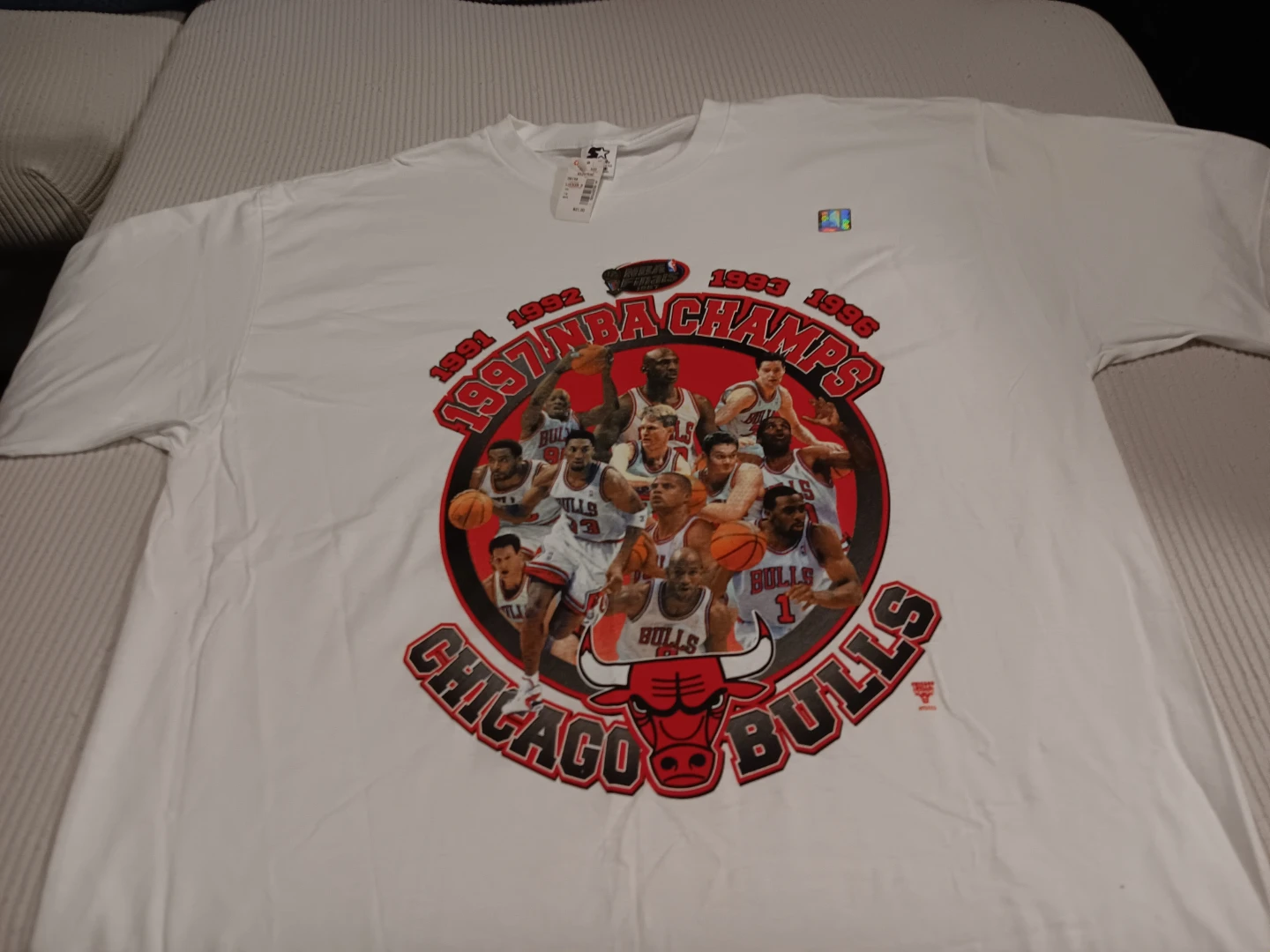Starter Chicago Bulls 1991-1993 NBA Champs T-Shirt