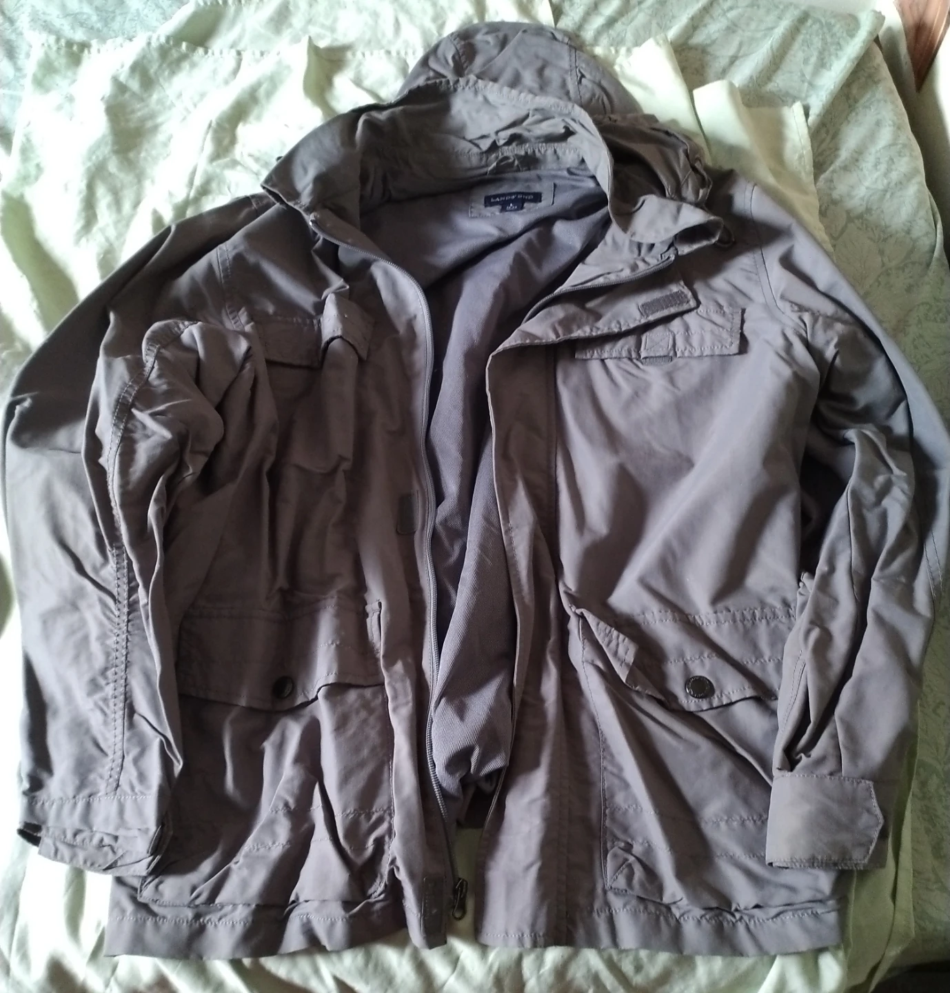 Lands' End Men's Size L Hooded Jacket