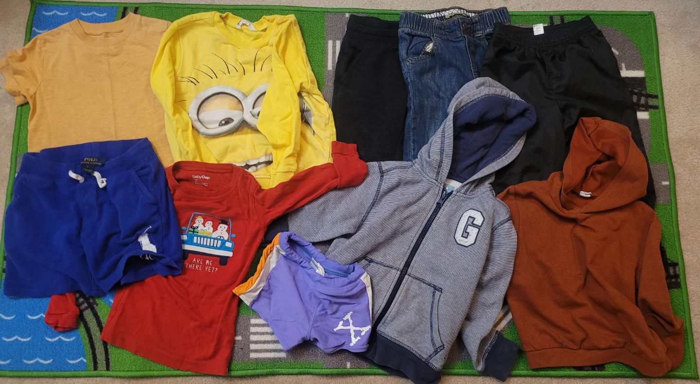 Kids Clothing Bundle - T-shirts, Sweatshirt, Shorts & Pants