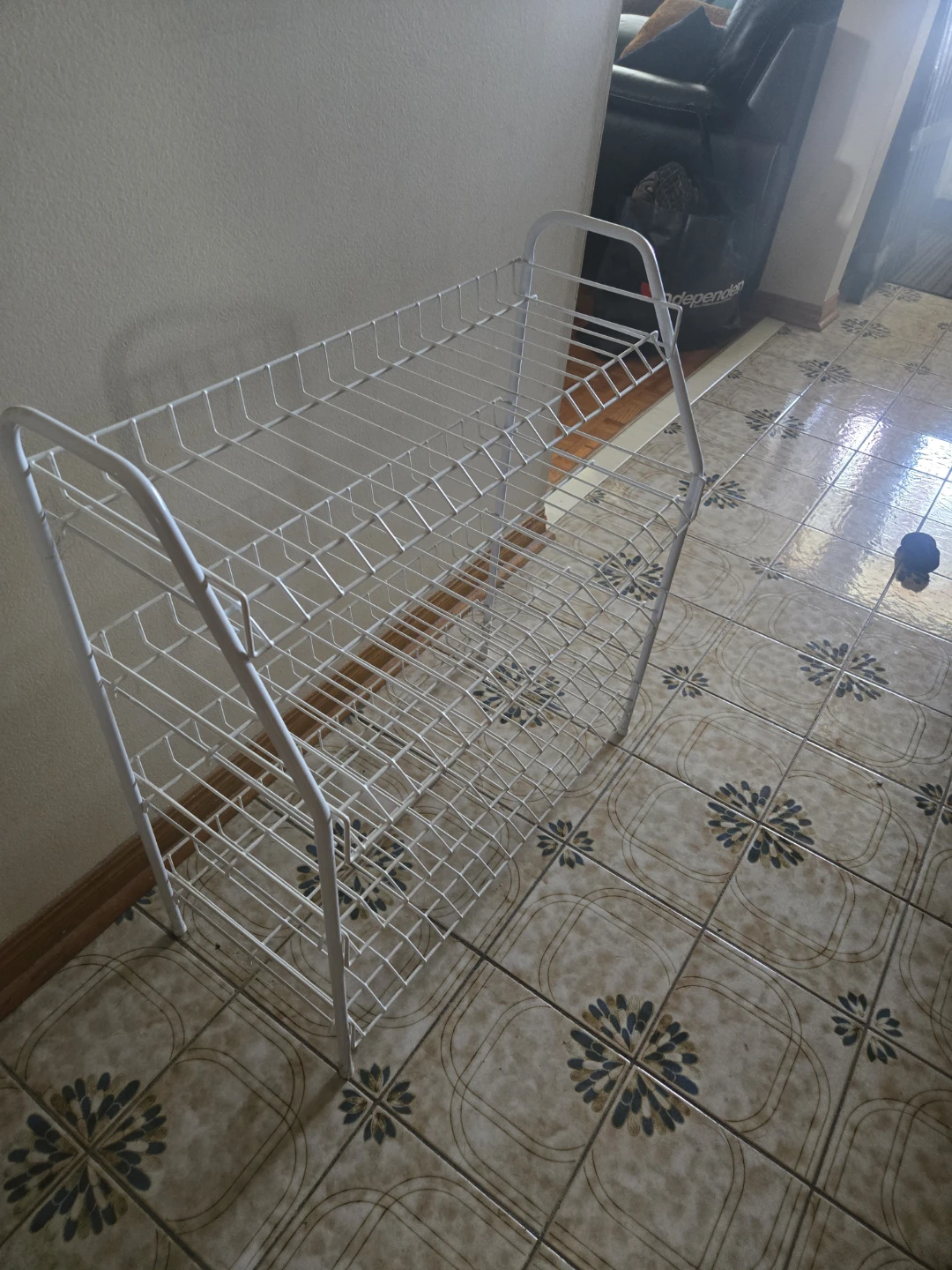 White 3-Tier Wire Shelf Rack