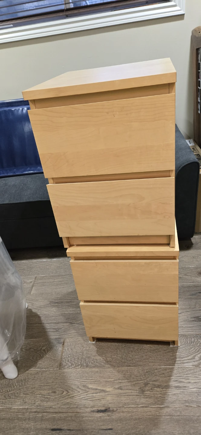 2 Ikea Malm Bedaide Tables