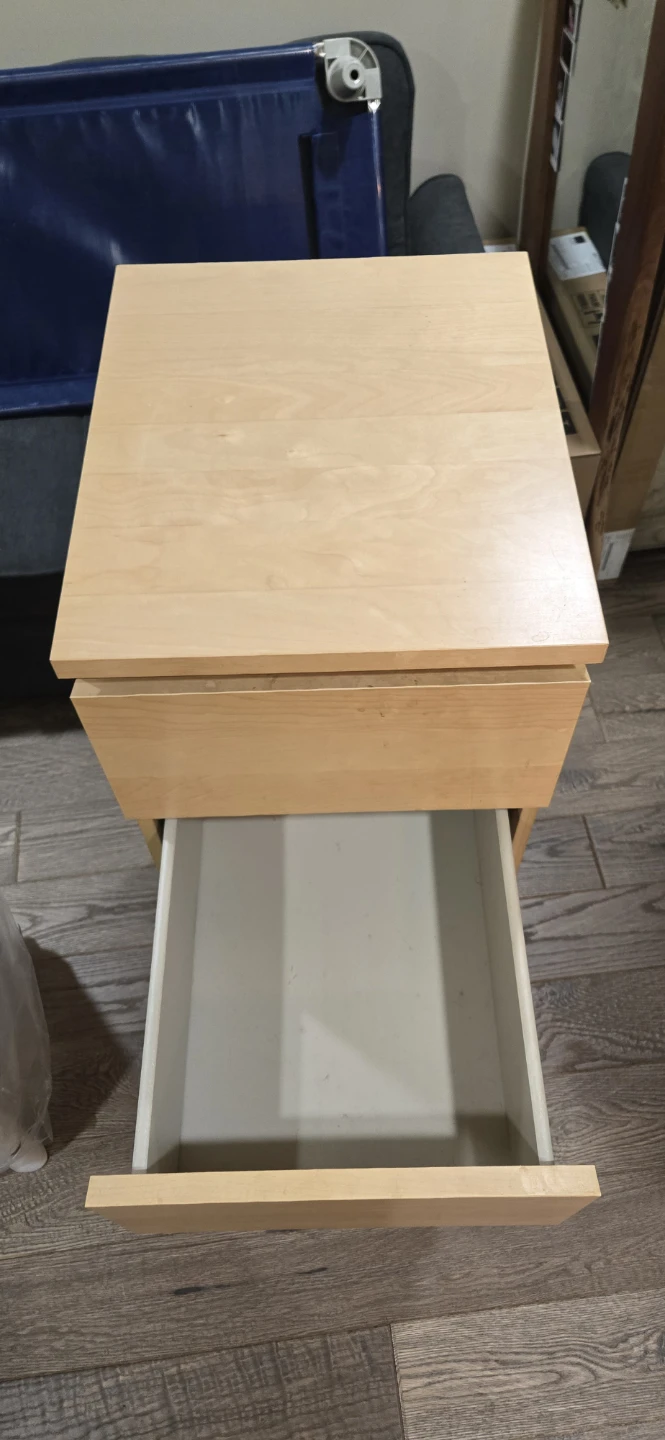 2 Ikea Malm Bedaide Tables - photo 3