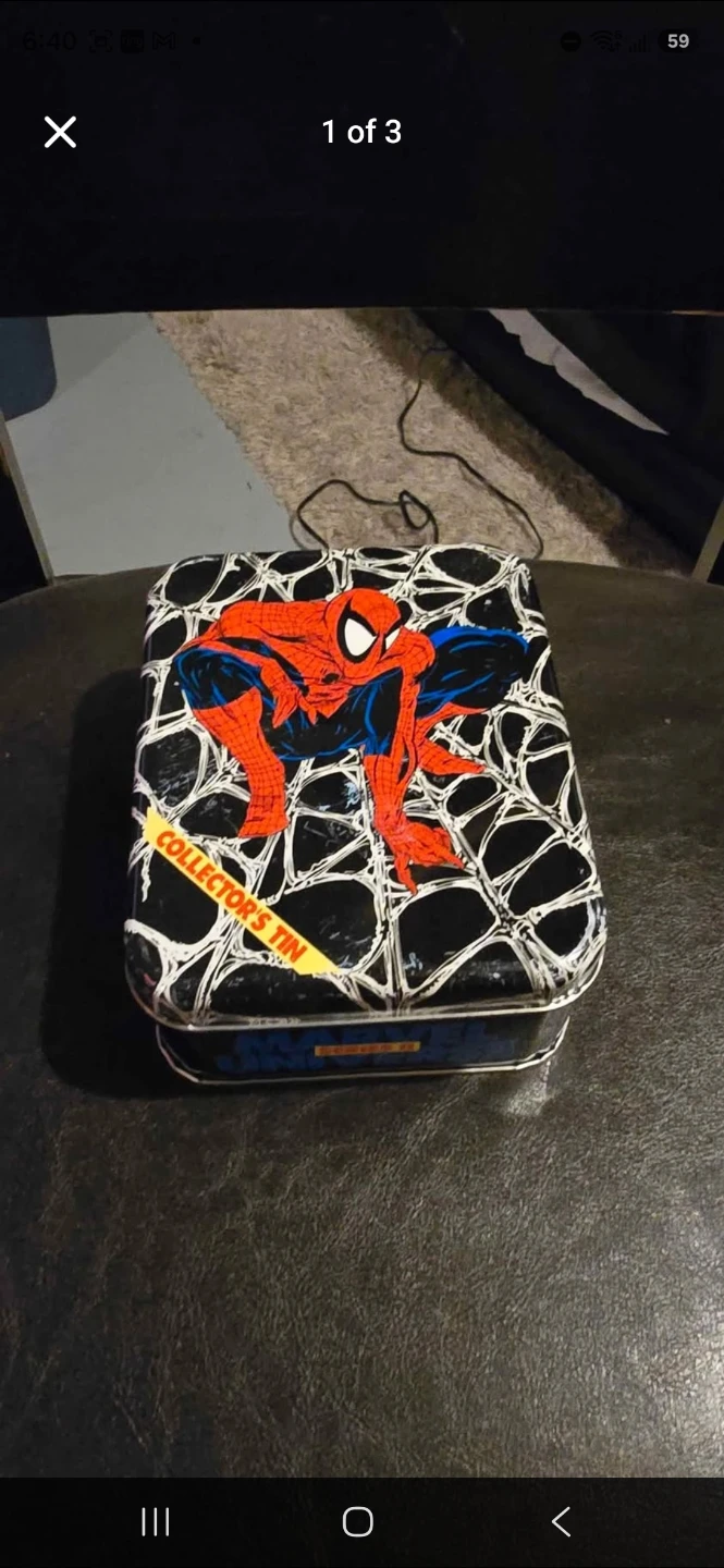 Marvel series 2 collectors tin with unopened cards