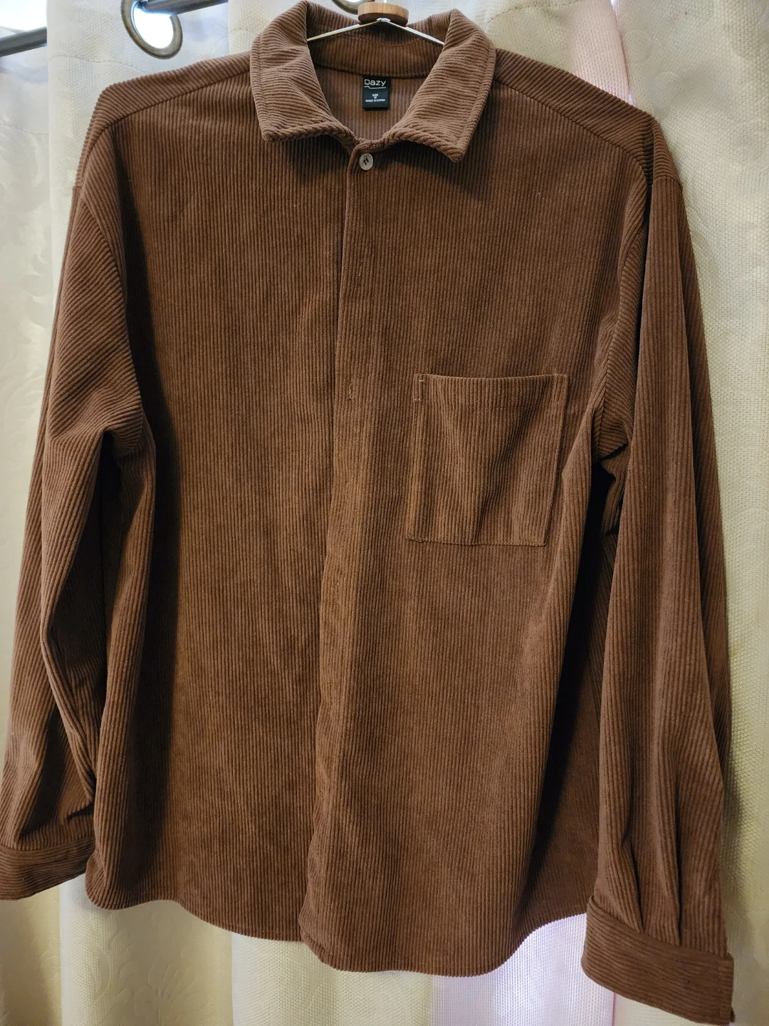 ODEX Brown Corduroy Button Up Shirt - Size [M]