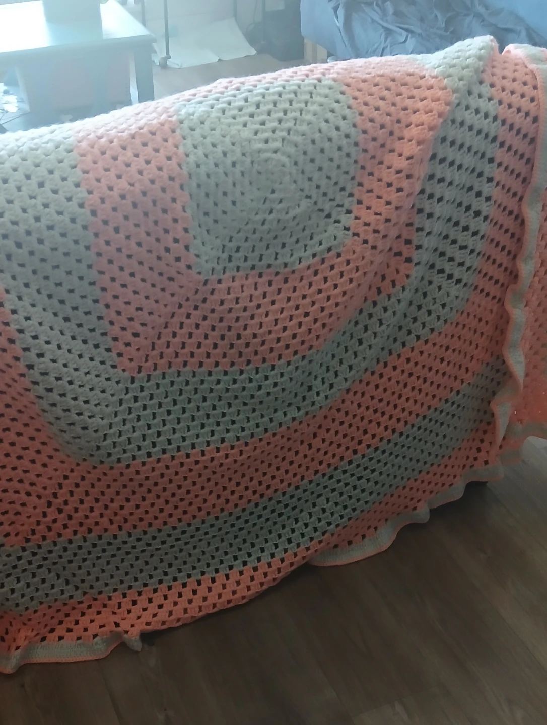 Crocheted Granny Square Blanket