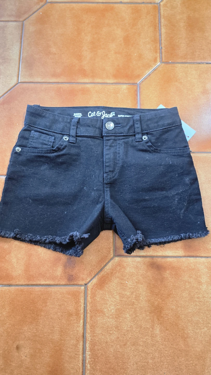 Cat & Jack Black Super Stretch Shorts Size M (8)