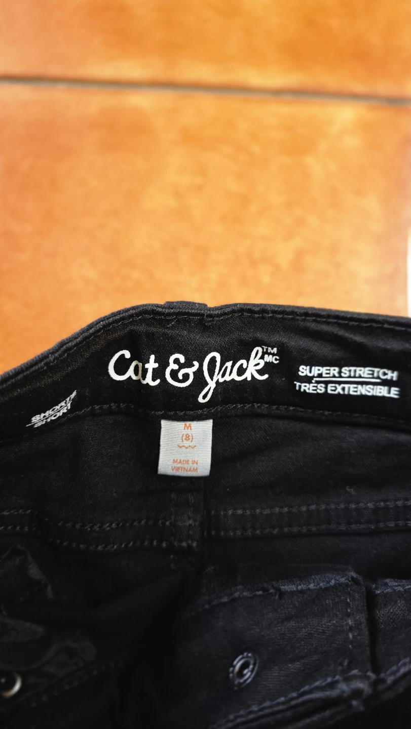 Cat & Jack Black Super Stretch Shorts Size M (8) - photo 2