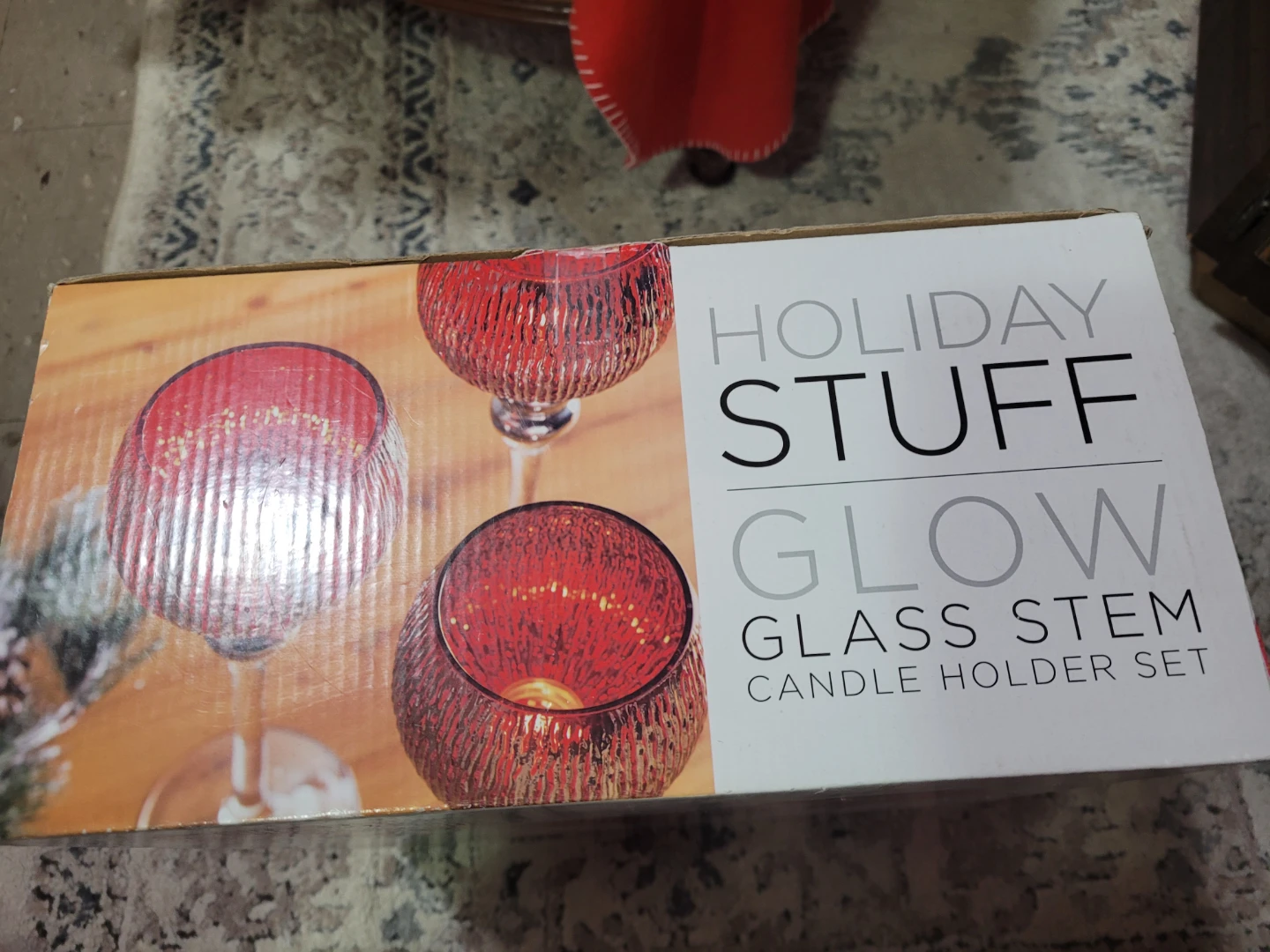 Holiday Stuff Glow Glass Stem Candle Holder Set (3 Pieces) - photo 3
