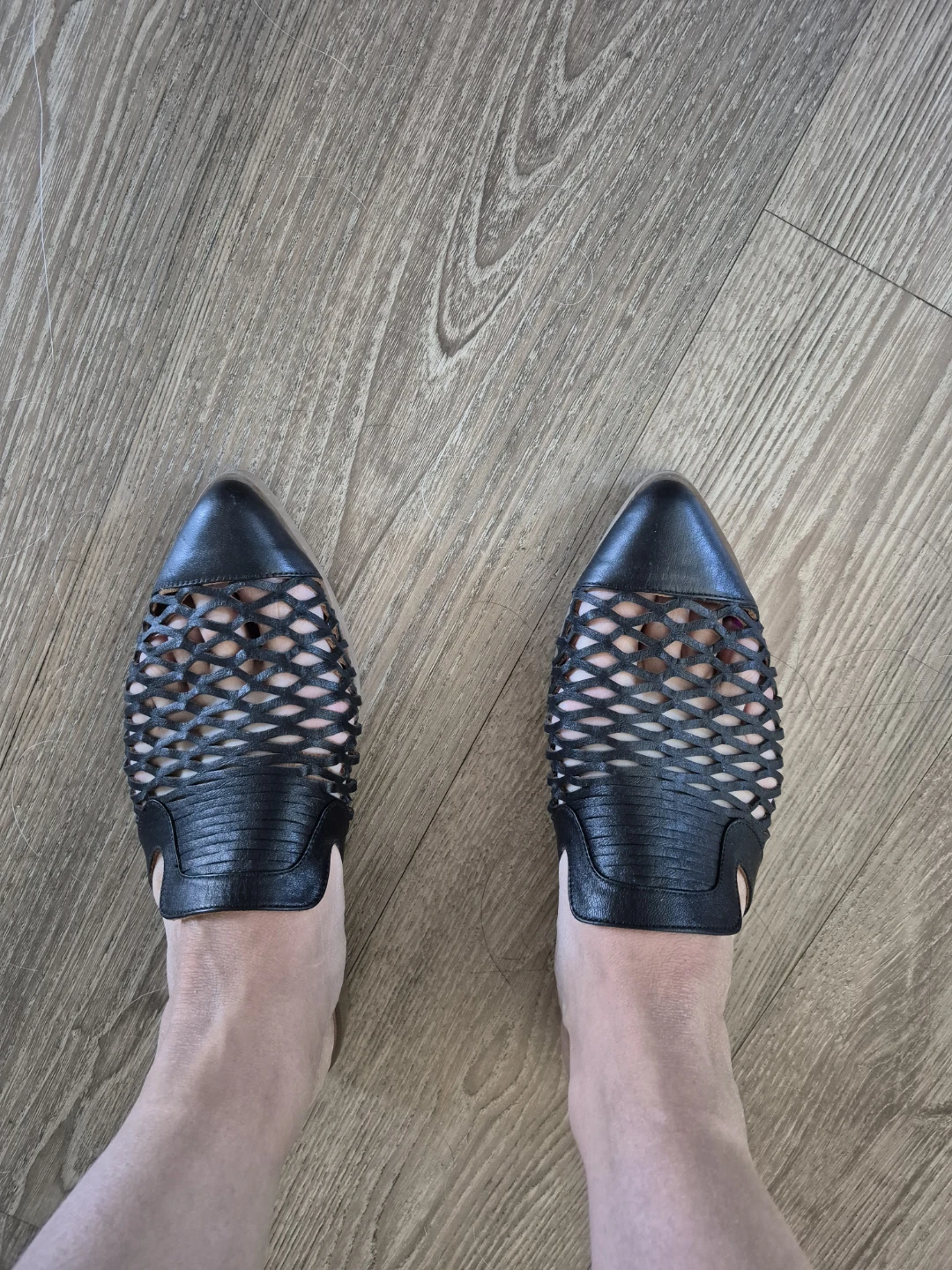 Bueno Black Woven Mules Size 39