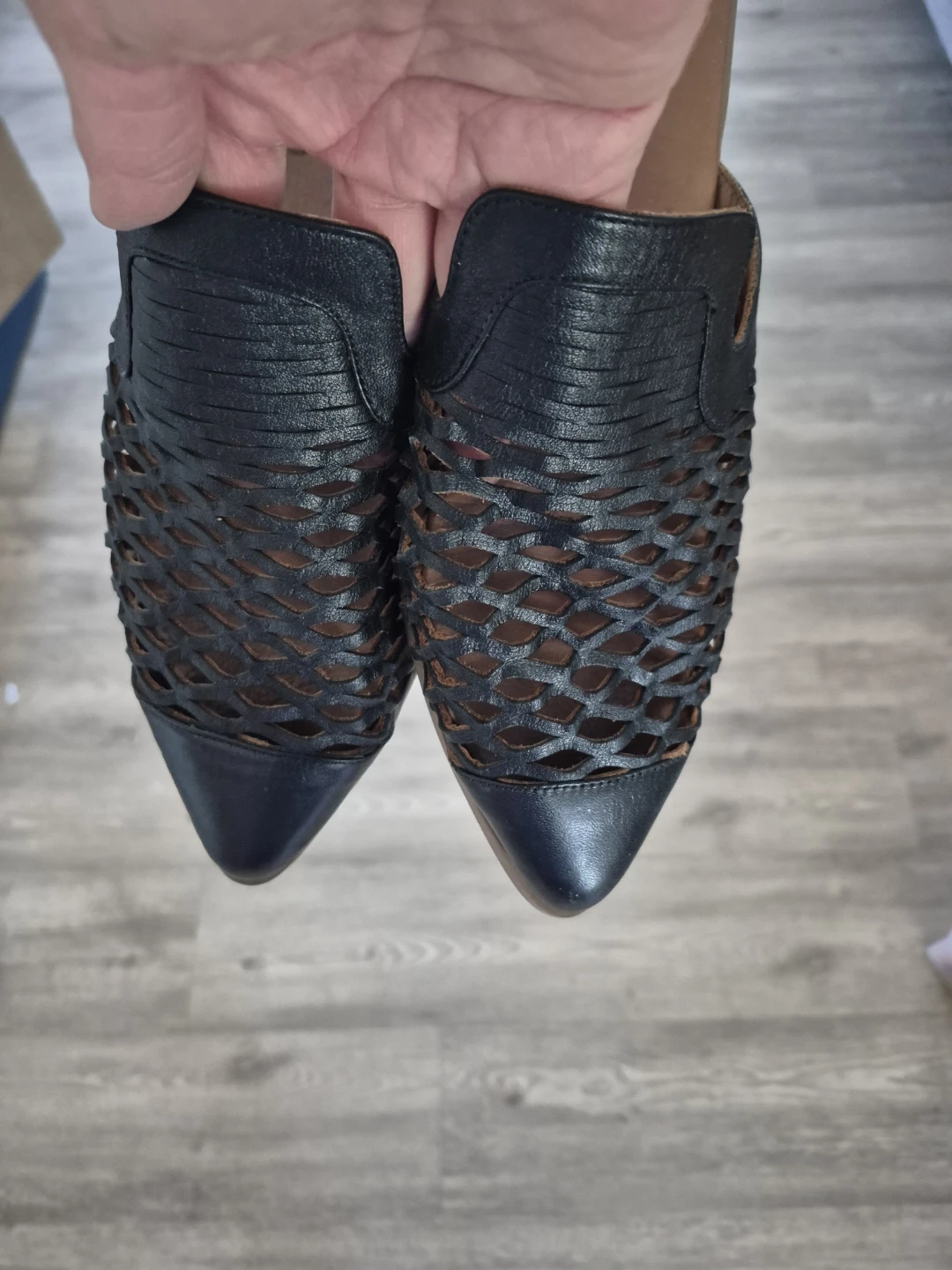 Bueno Black Woven Mules Size 39 - photo 4