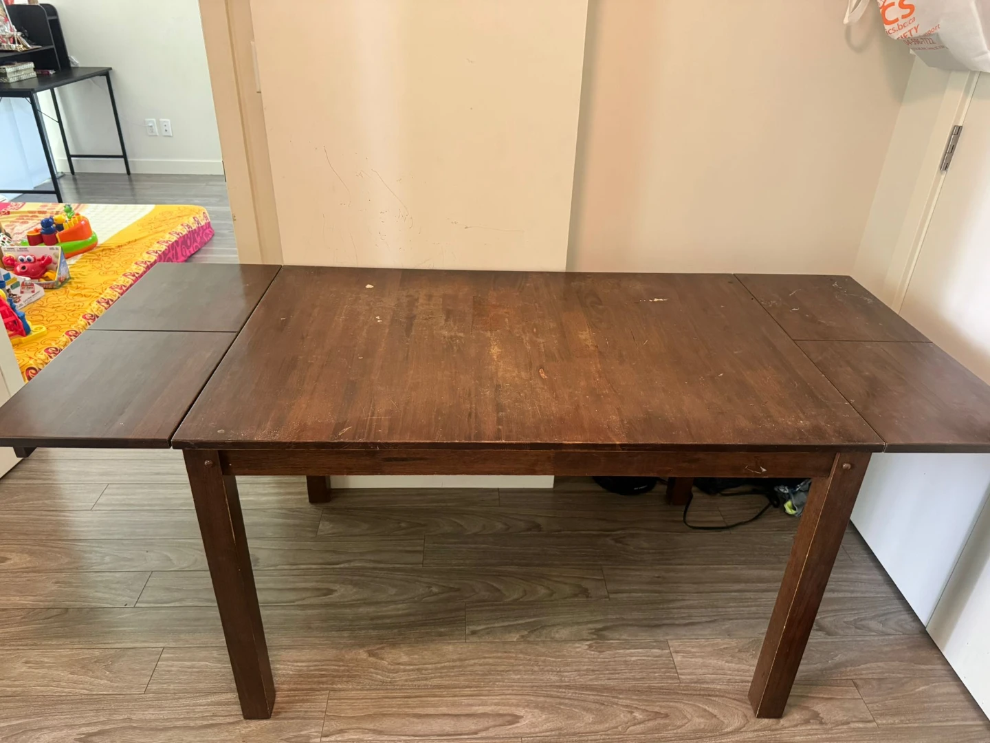 Wooden Drop-Leaf Dining Table. Antique - photo 2