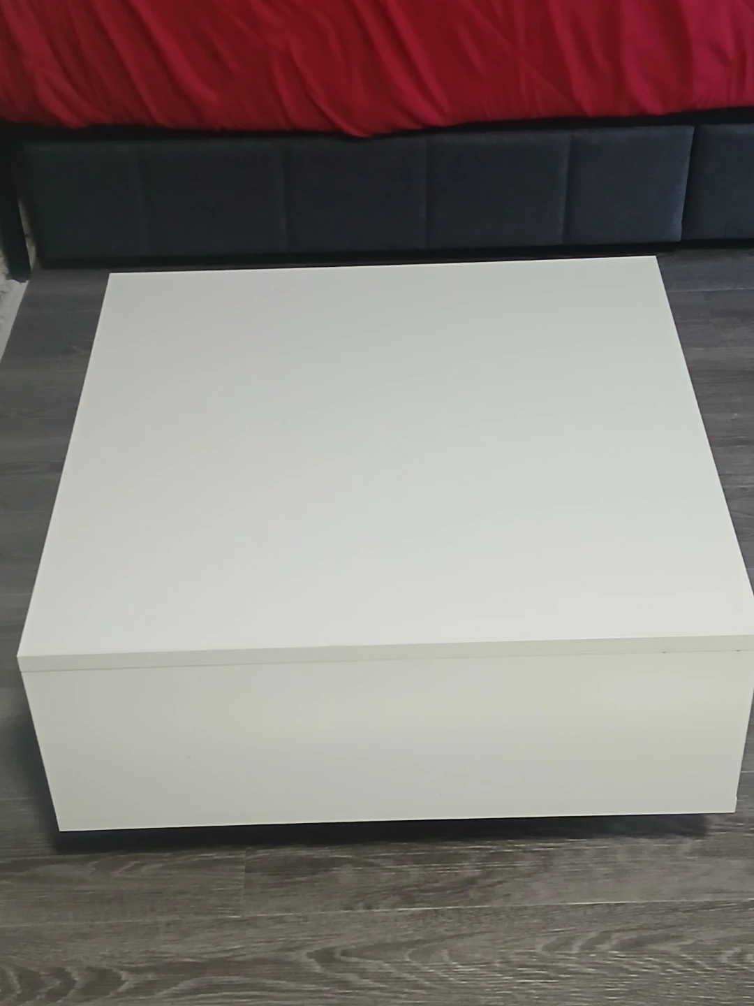 White Coffee Table with Storage Shelf