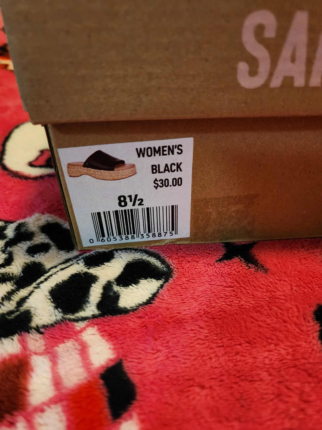 Sam & Libby Women's Black Slide Sandals - Size 8.5 - photo 5