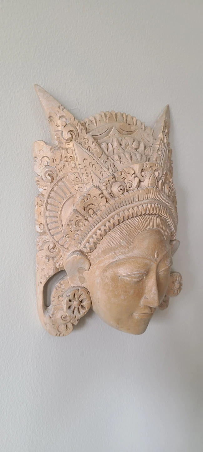 Indonesian Handmade Wood Sculpture / Mask - Goddess Cili - photo 2