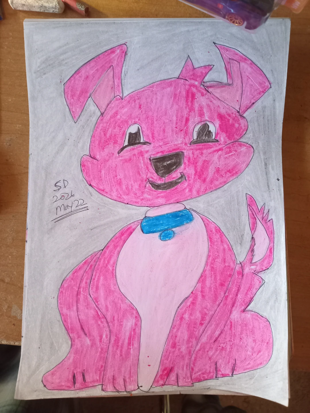 PINK AND PURPLE DOG VY CUSTOM ARTIST SHERWIN