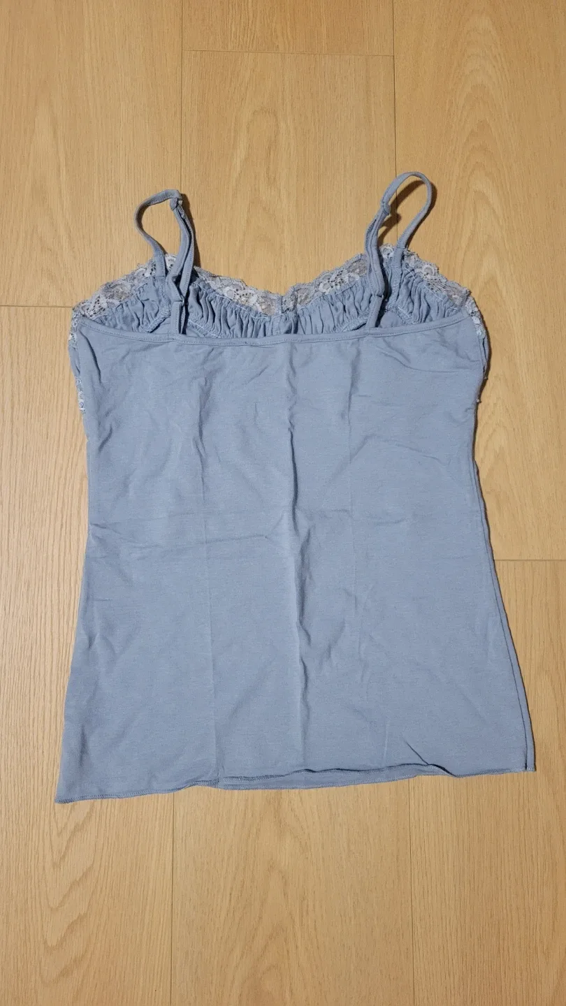 Tristan & Iseut Blue Lace Trim Cami - Size S - photo 3