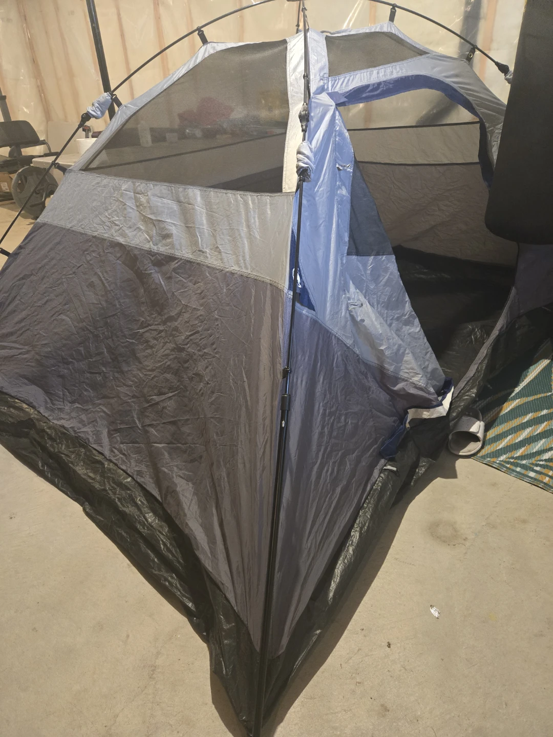 Blue and Grey Camping Tent pop up