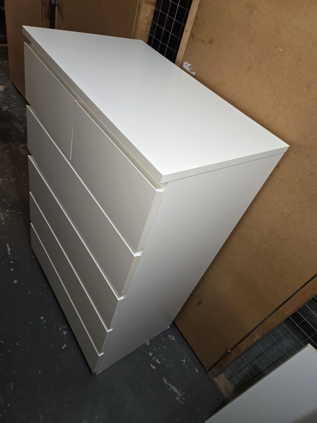 White Malm 6 Drawer Dresser