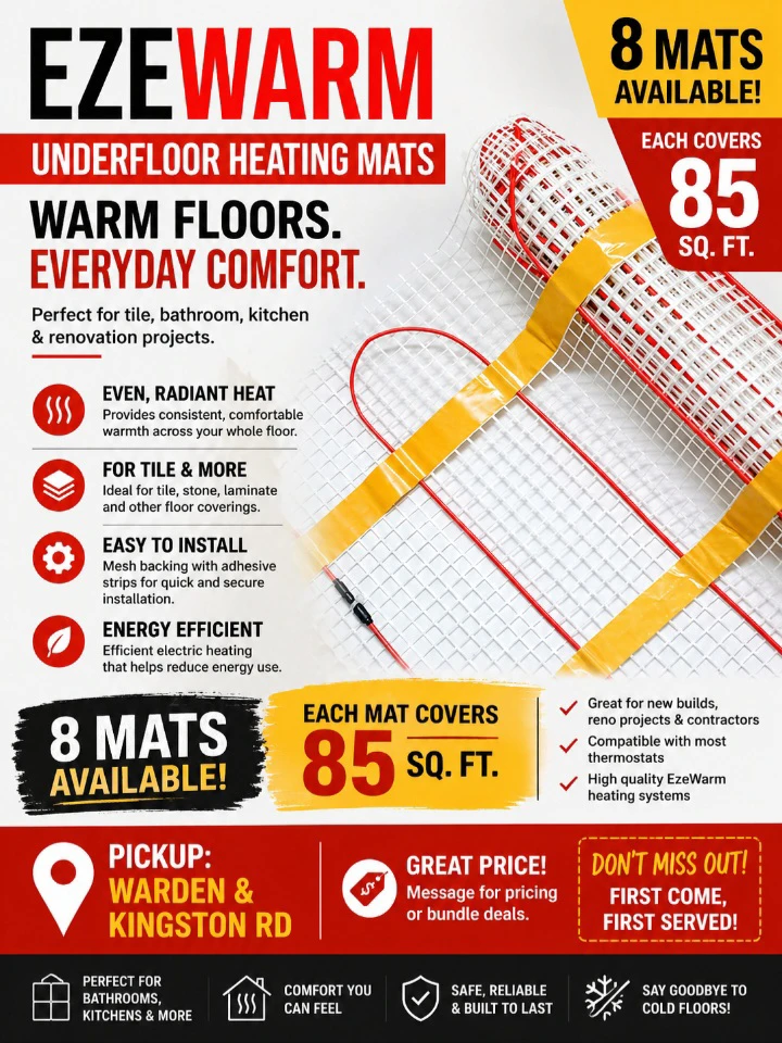 EzeWarm Underfloor Heating Mats