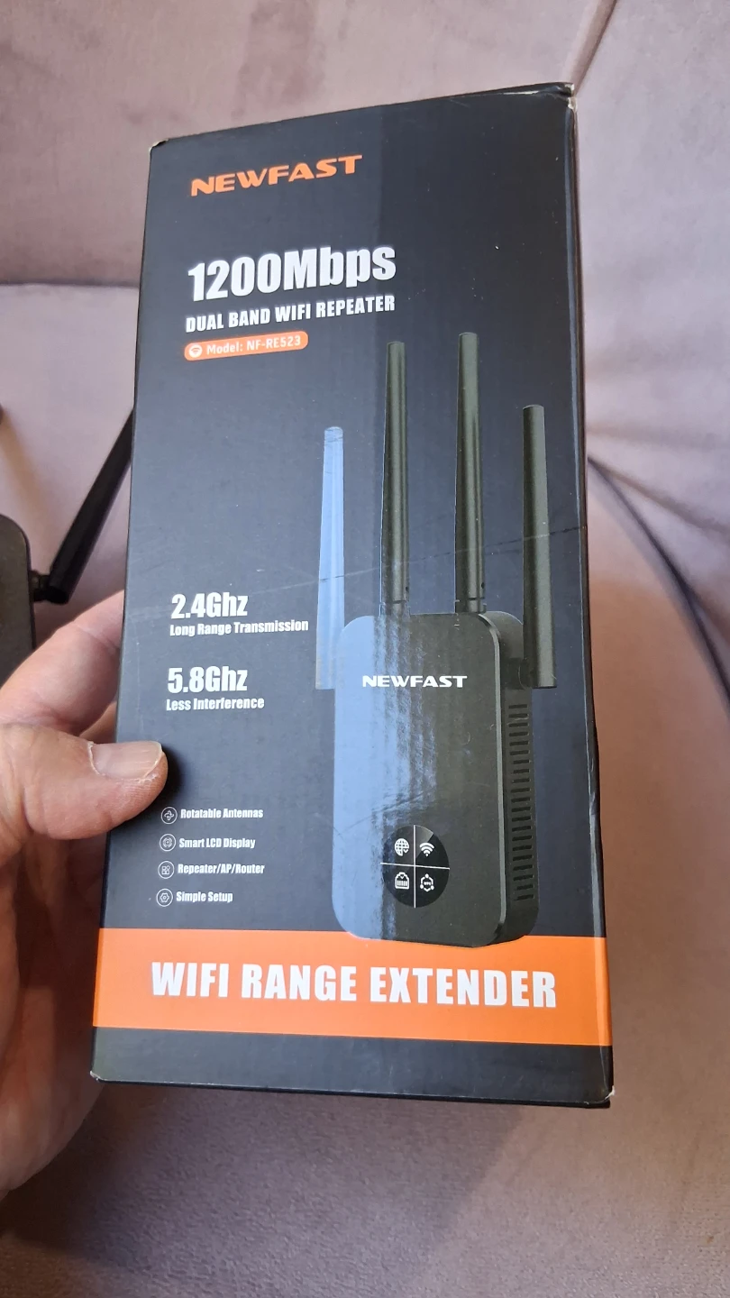 NEW AC1200 Dual Band 5.8GHz 2.4GHz WiFi Repeater WiFi Extender - photo 3