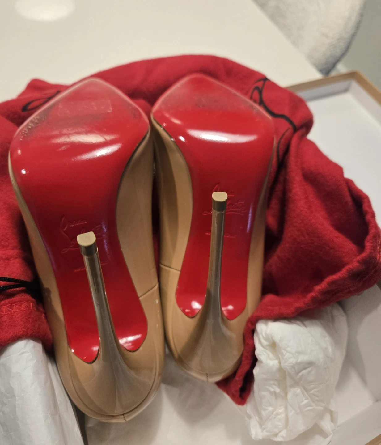 Christian Louboutin So Kate Patent Heels Nude Size 37 - photo 4
