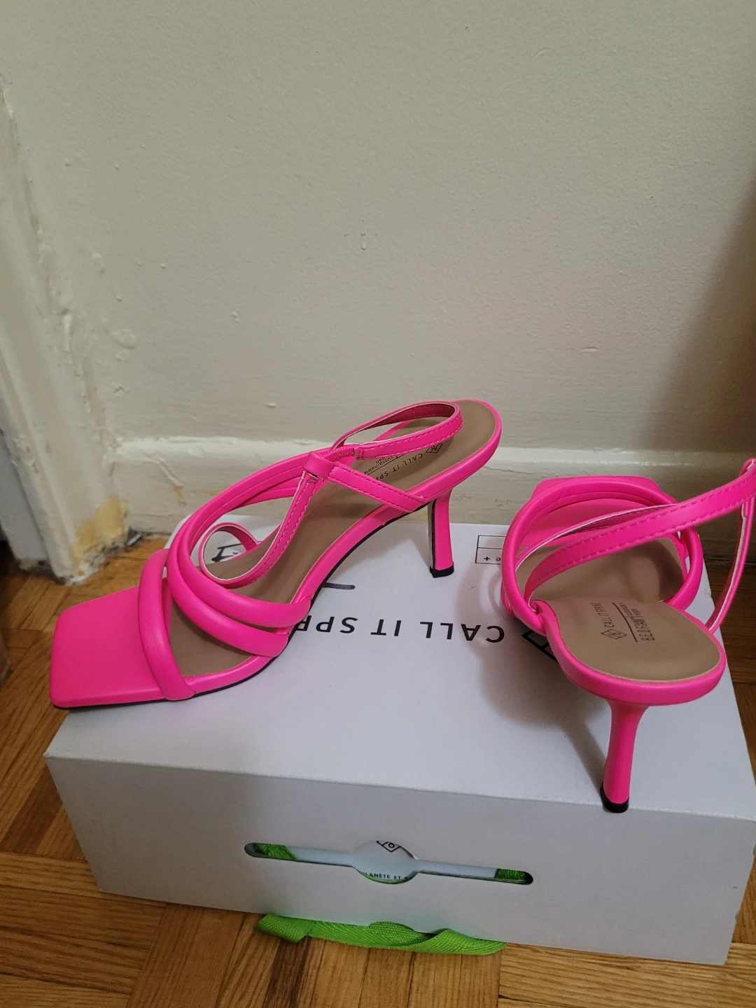 Pink Strappy Heels sz 8 - photo 2