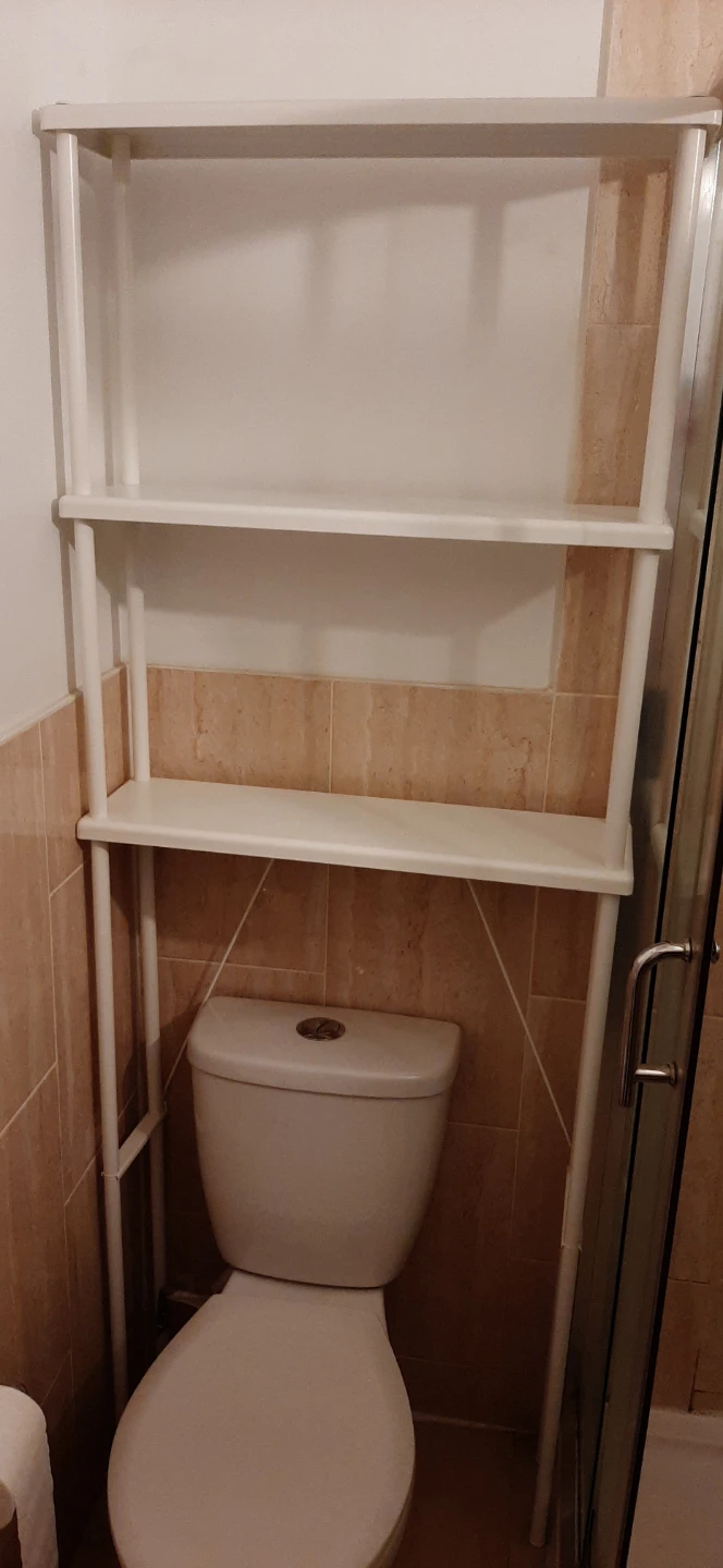 White 3-Tier Over-the-Toilet Shelf Unit - photo 2