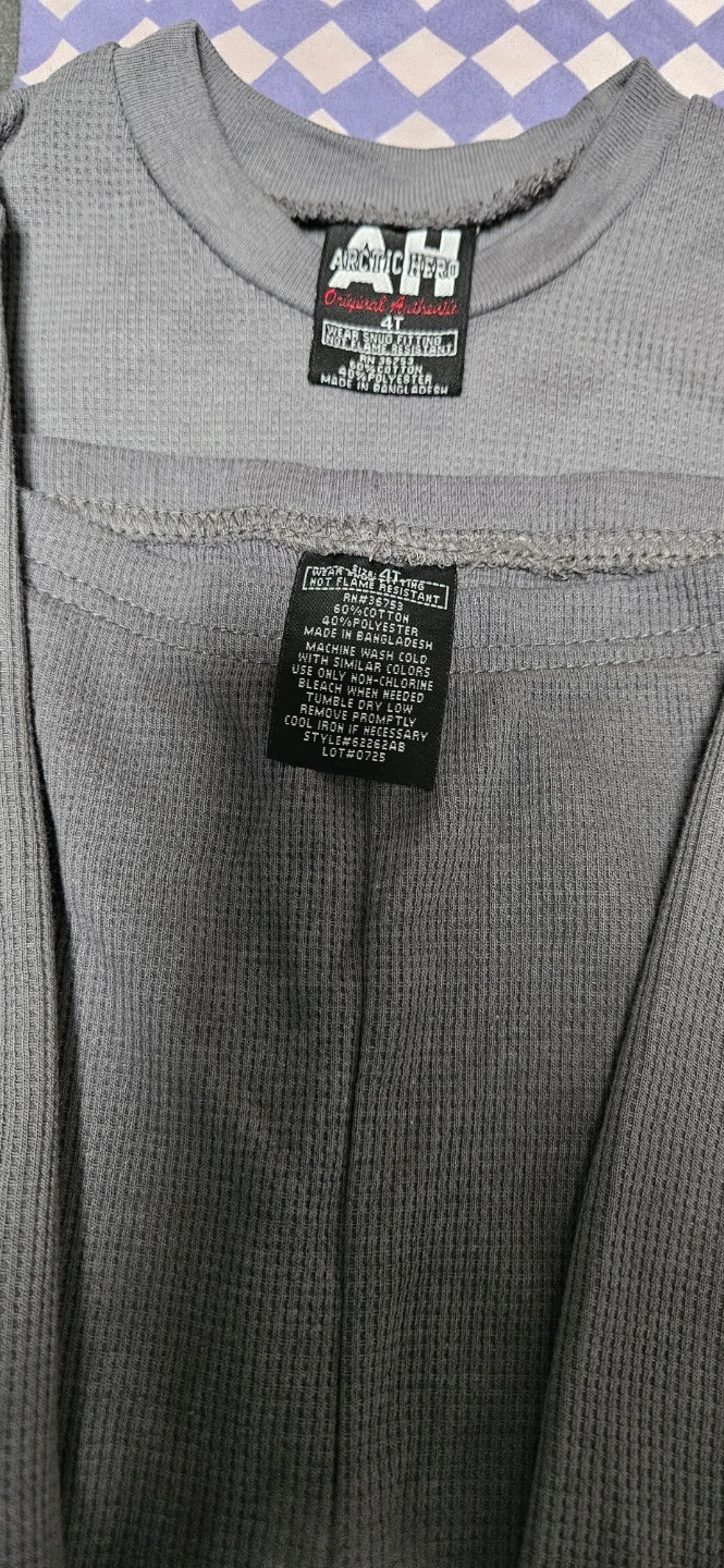 Arctic Hero Thermal Long Johns - Gray. Size 4T - photo 4