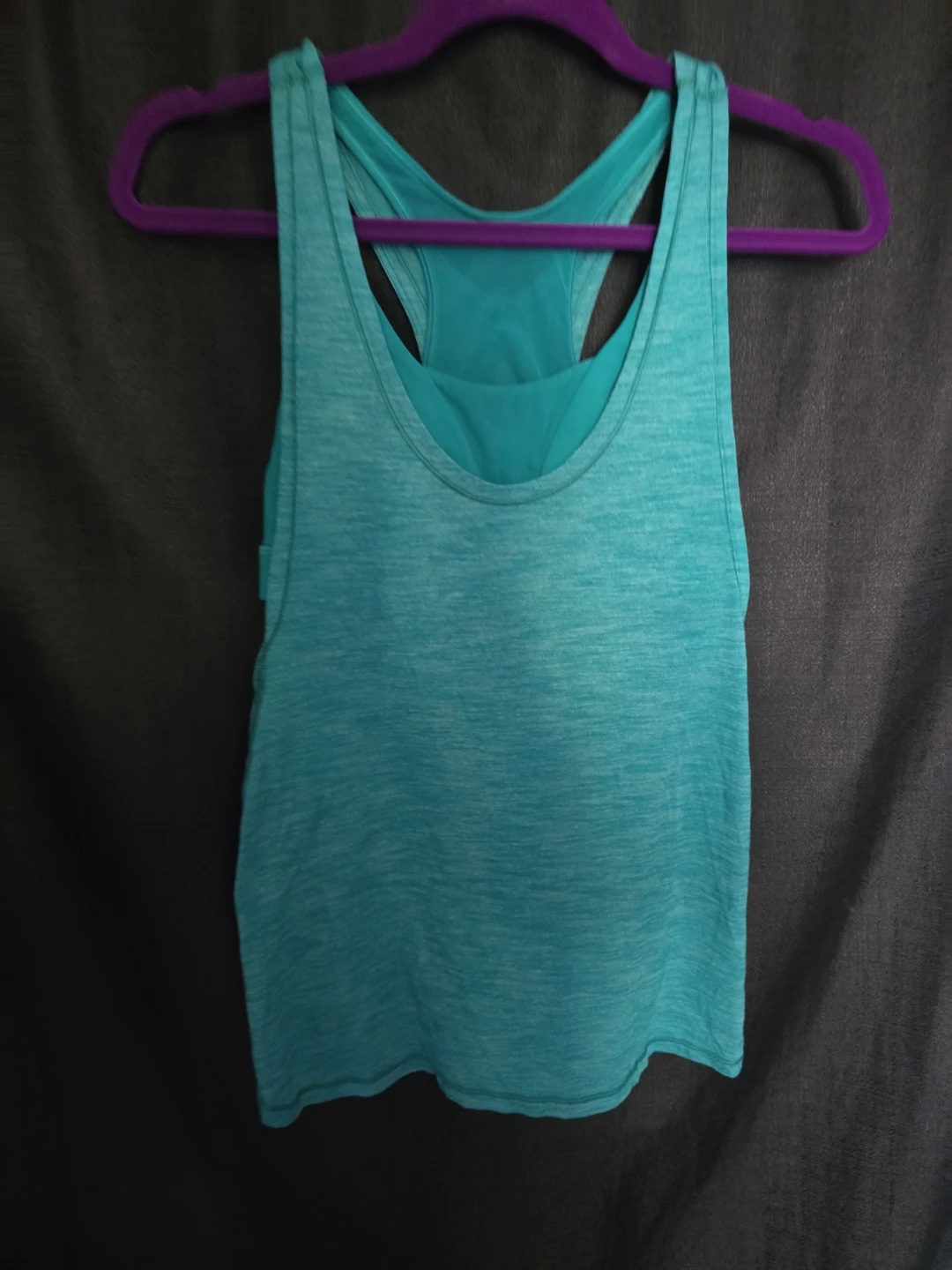 Teal Racerback Tank Top with Built-in Bra