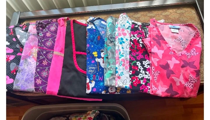 Lot of 11 Scrub Tops,used
