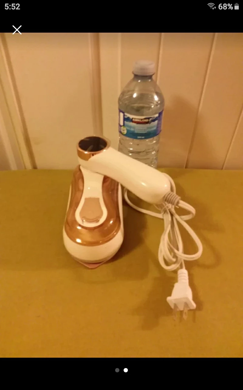 🗺️ 🆕 Travel Iron Mini 🚨 White & Gold 🗺️ 🆕 - photo 2
