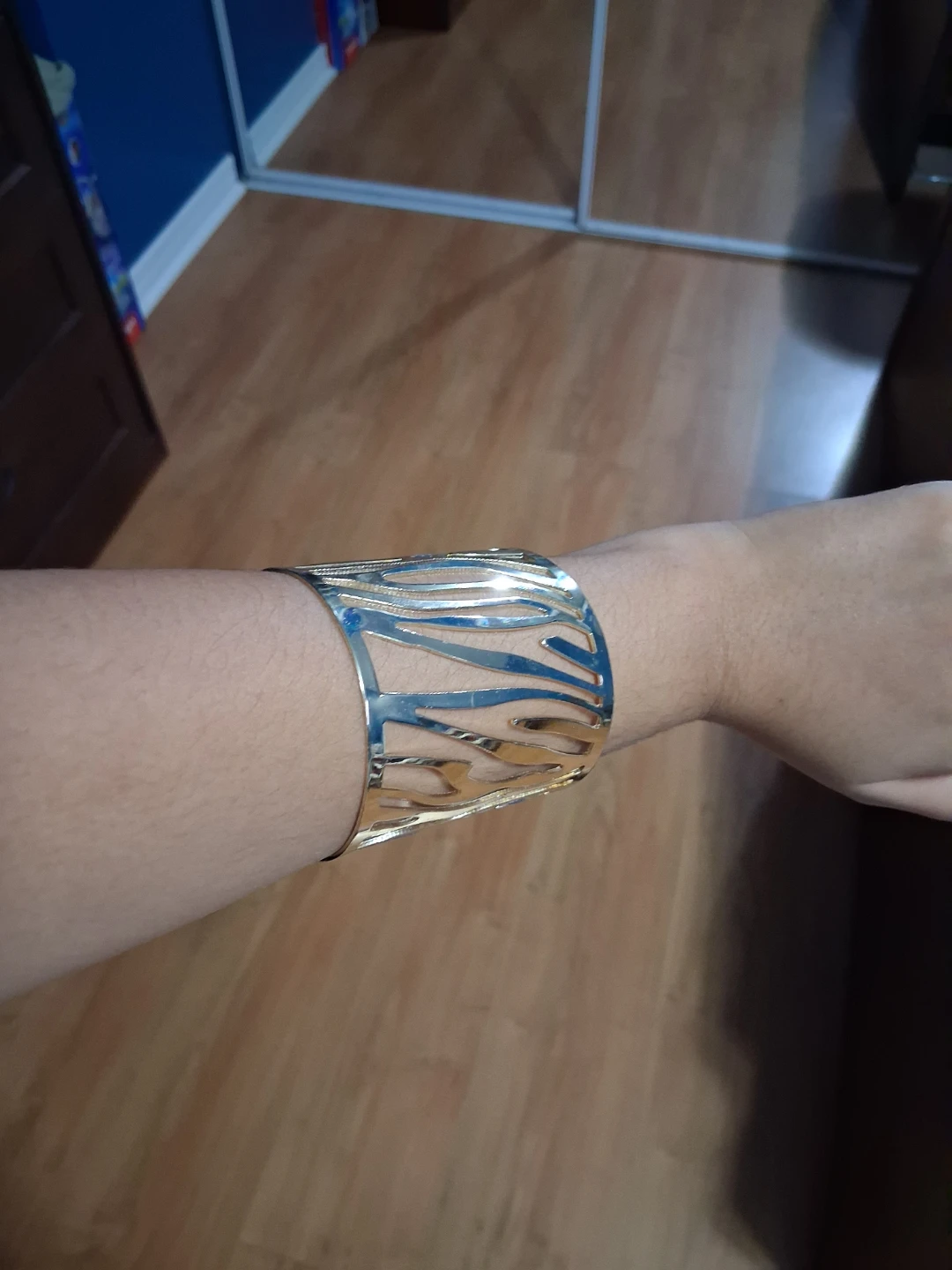 Gold Tone Cut-Out Cuff Bracelet